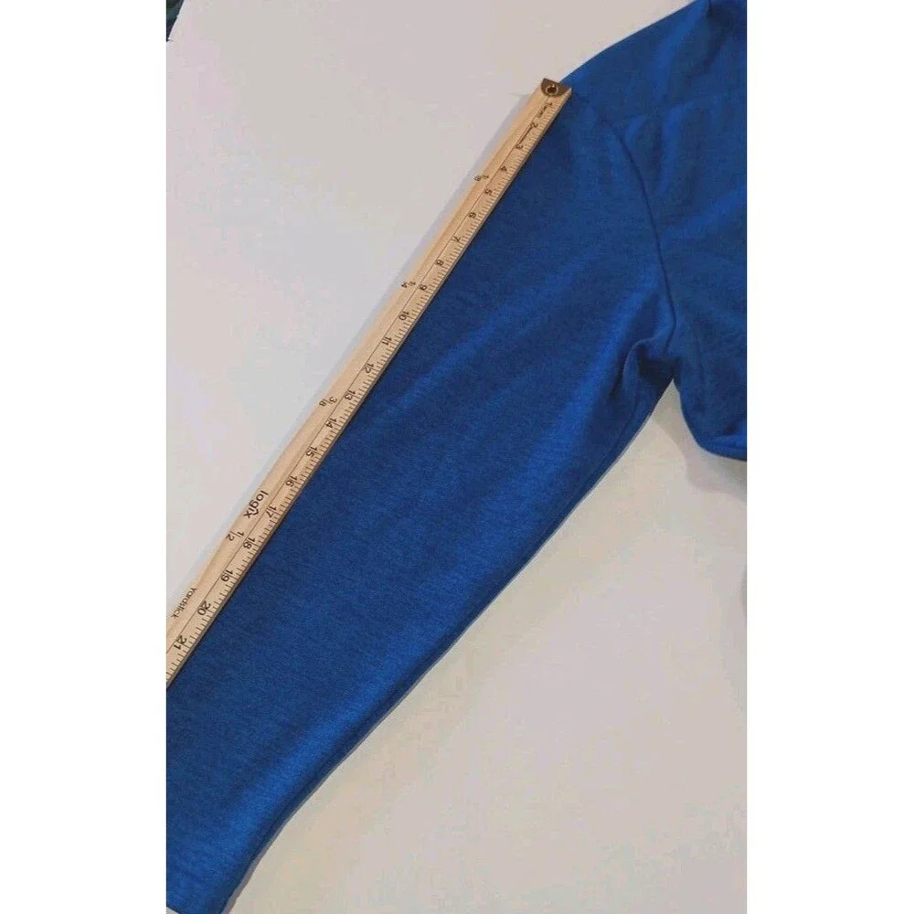 Callaway Sweater Mens 2X Blue Fleece Pullover 1/4 Zip Pockets Golf Casual